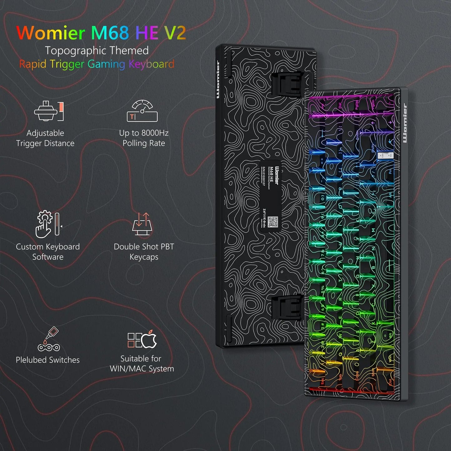 Teclado Mecânico 65% com RGB
