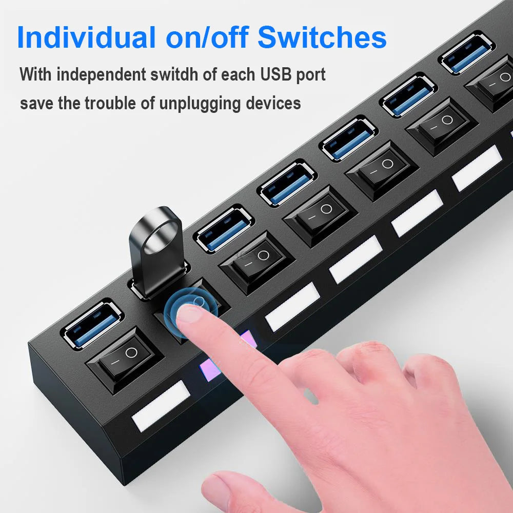 Tripla de USB com 4 Portas ou 7 Portas
