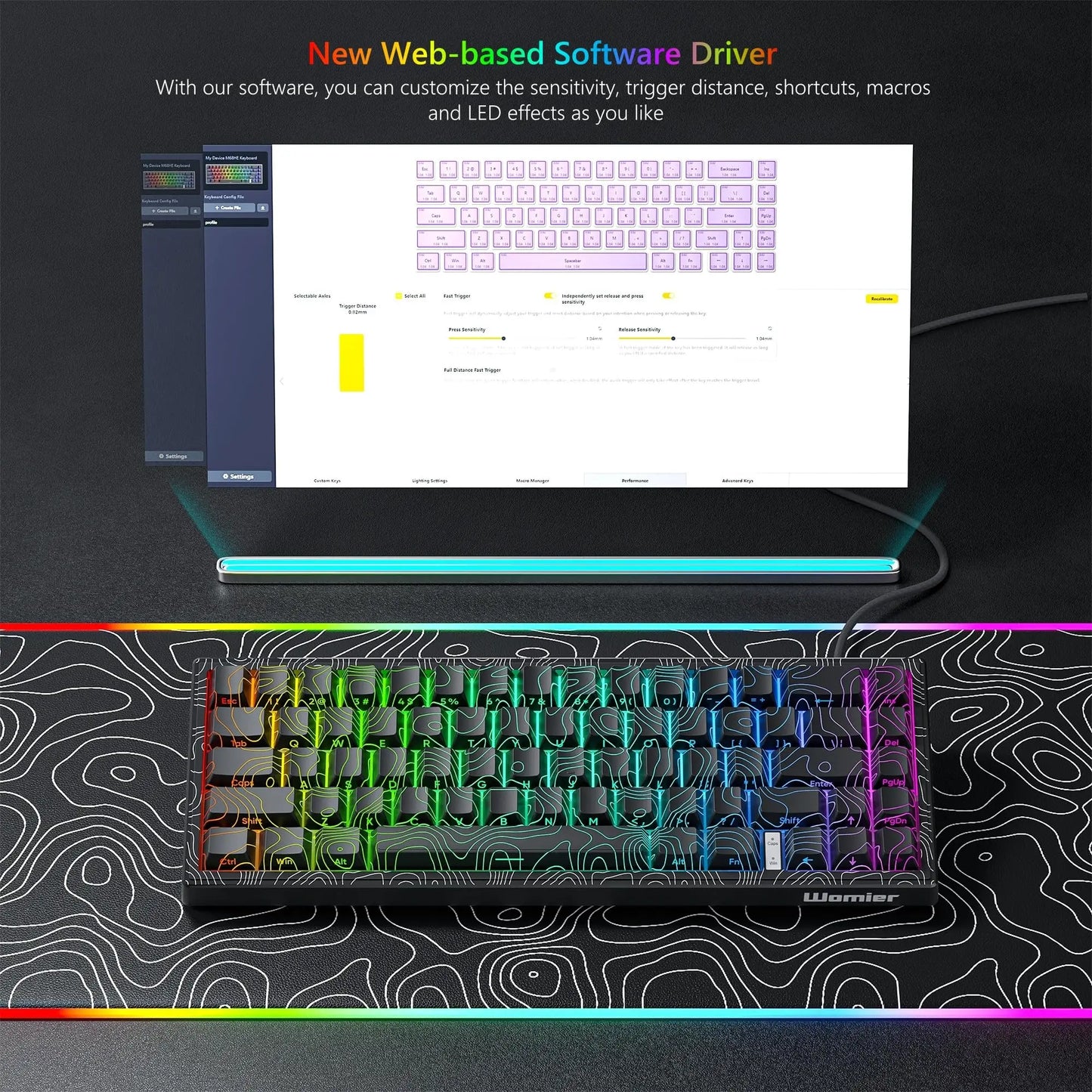 Teclado Mecânico 65% com RGB