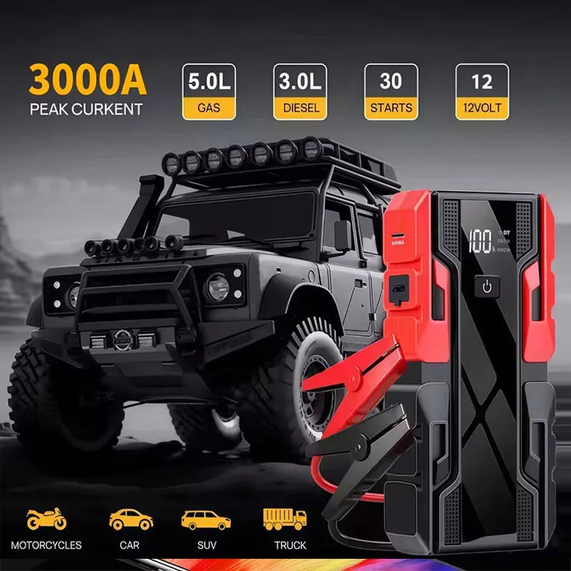 PowerBank com Cabos para Carro