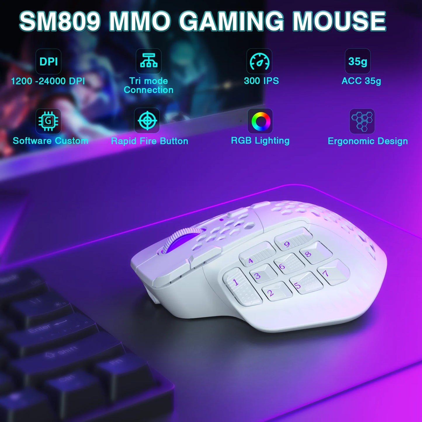 Rato Sem Fio Gamer (Bluetooth)