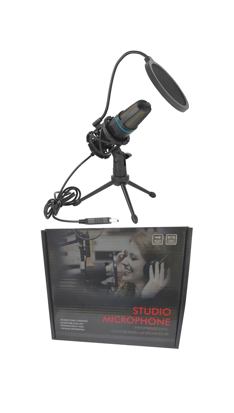 Microfone RGB com Fio