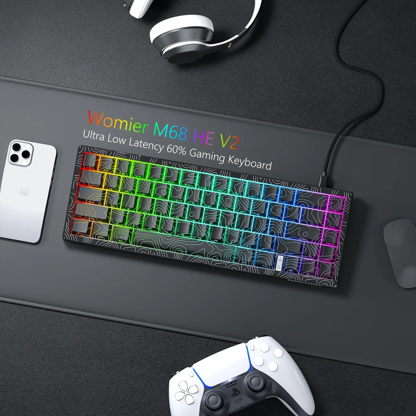 Teclado Mecânico 65% com RGB