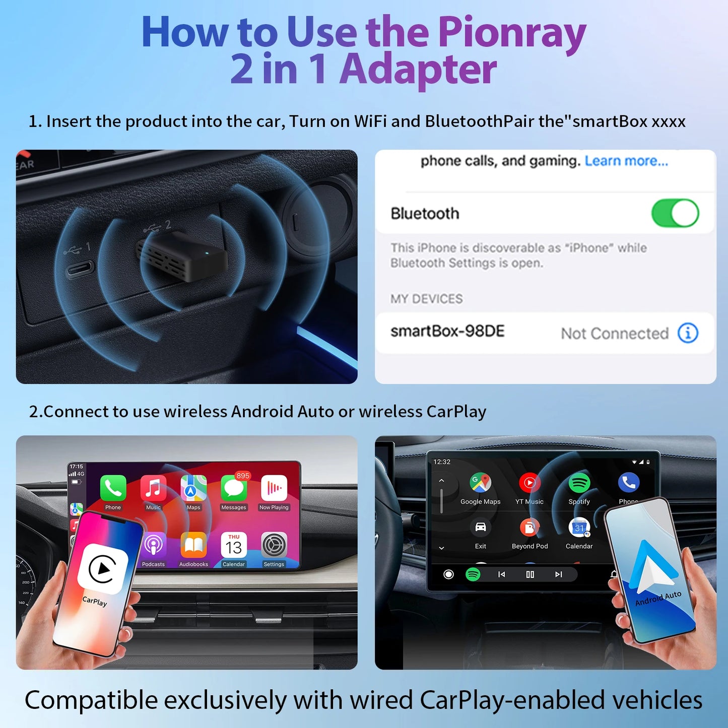 Adaptador CarPlay sem fio