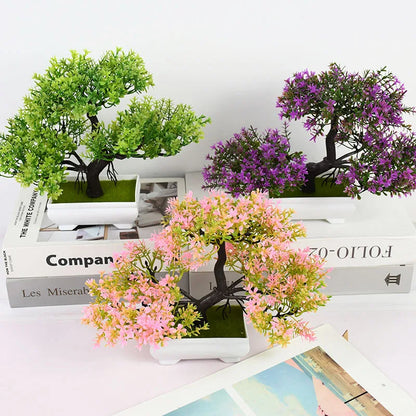 Plantas Artificiais Bonsai (Vaso Pequeno  de Árvore)