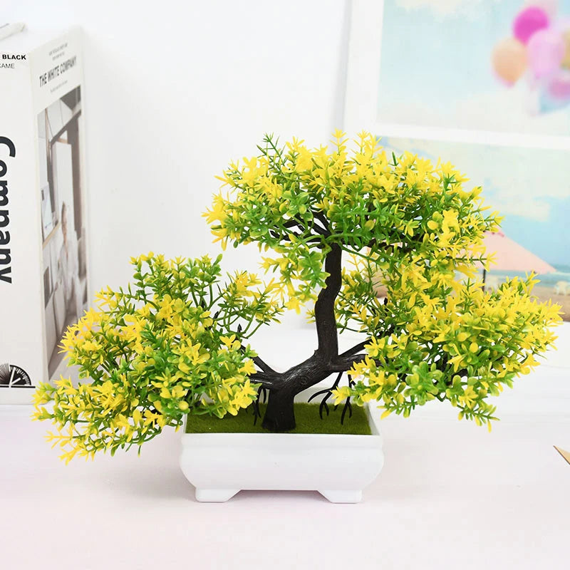 Plantas Artificiais Bonsai (Vaso Pequeno  de Árvore)