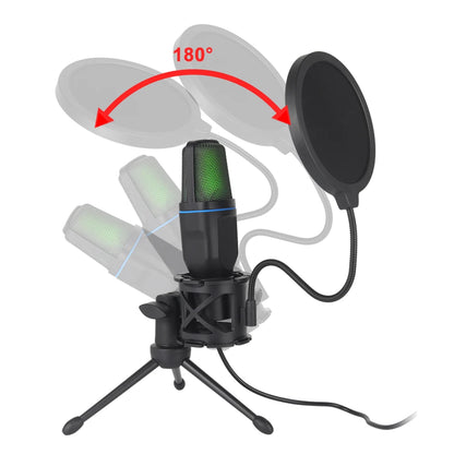 Microfone RGB com Fio