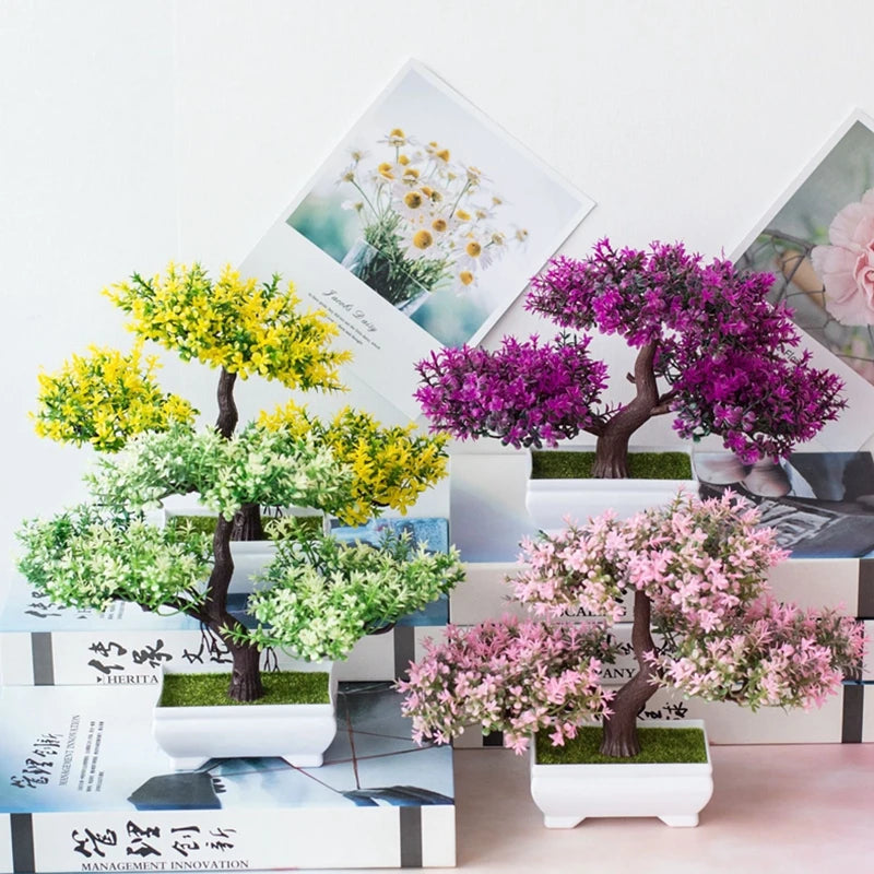 Plantas Artificiais Bonsai (Vaso Pequeno  de Árvore)