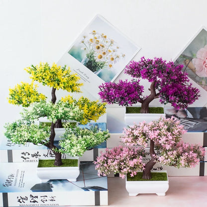 Plantas Artificiais Bonsai (Vaso Pequeno  de Árvore)