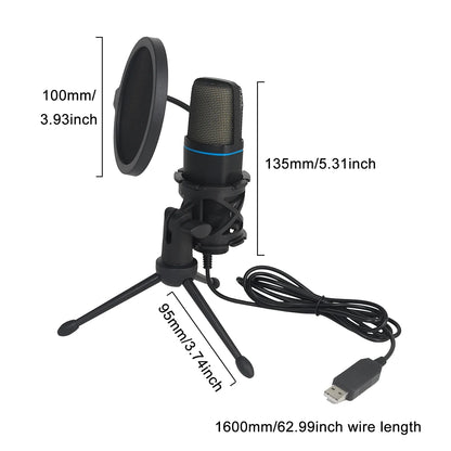 Microfone RGB com Fio
