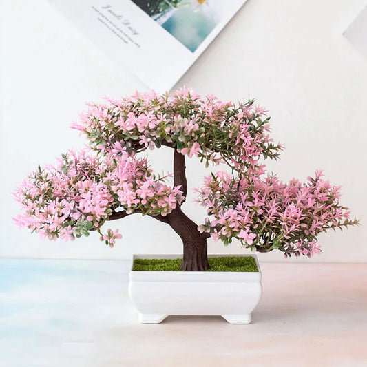 Plantas Artificiais Bonsai (Vaso Pequeno  de Árvore)
