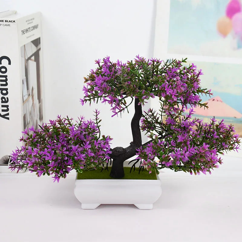 Plantas Artificiais Bonsai (Vaso Pequeno  de Árvore)