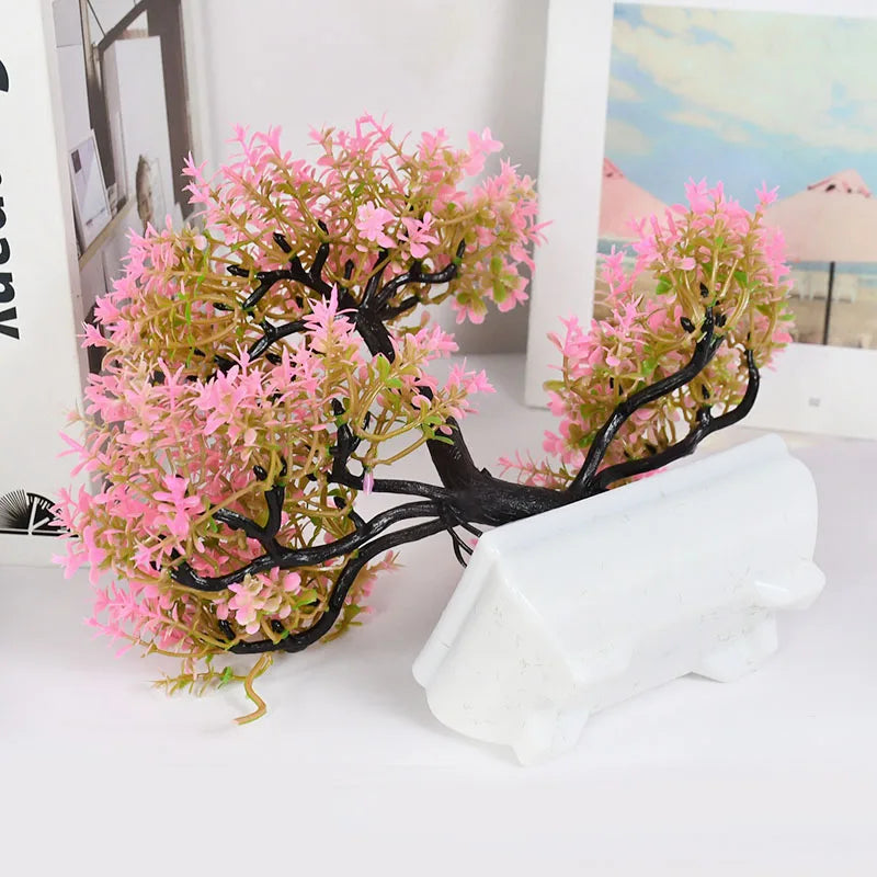 Plantas Artificiais Bonsai (Vaso Pequeno  de Árvore)