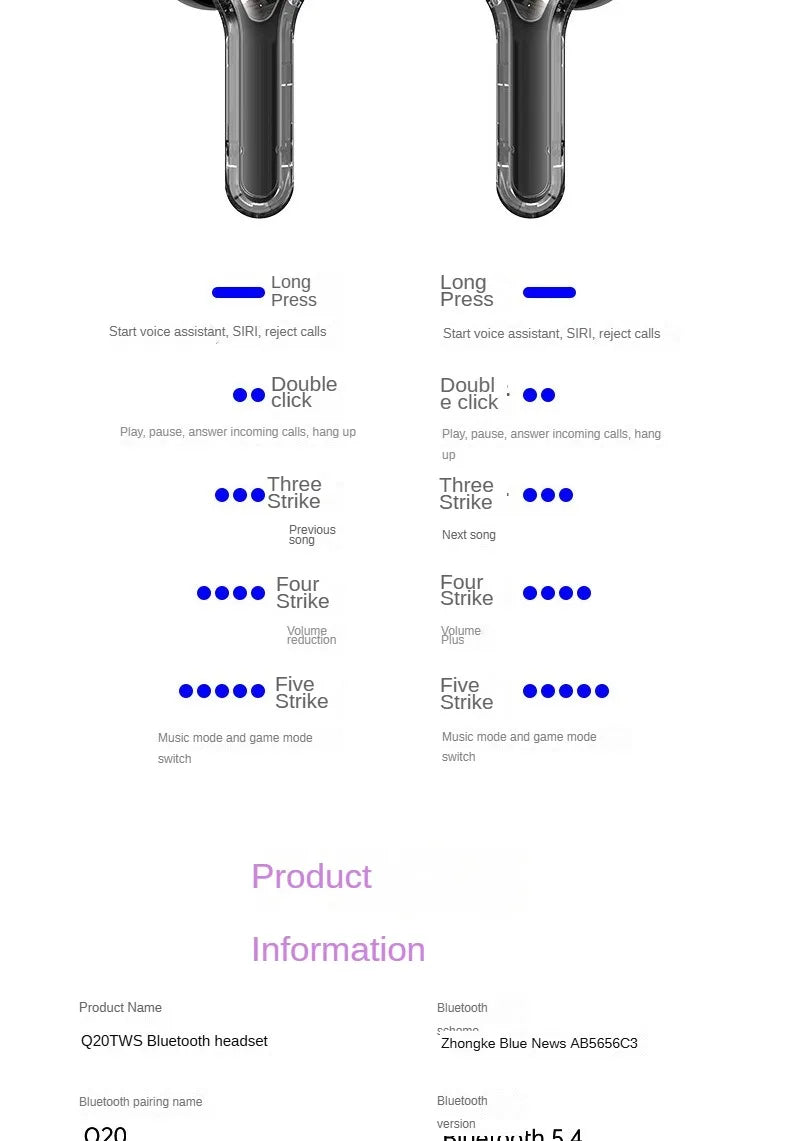 Fones de Ouvido Sem Fio (Bluetooth)