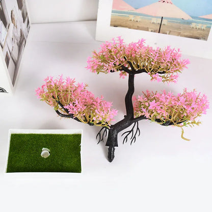 Plantas Artificiais Bonsai (Vaso Pequeno  de Árvore)