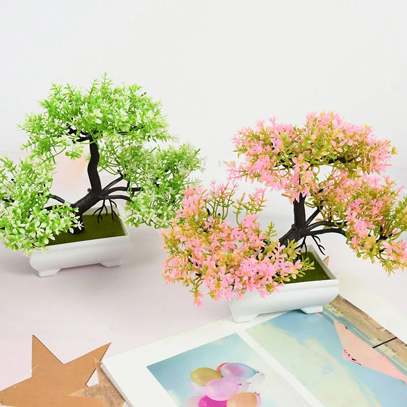 Plantas Artificiais Bonsai (Vaso Pequeno  de Árvore)