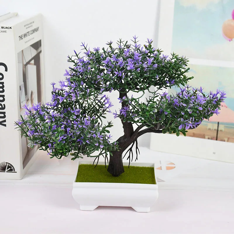 Plantas Artificiais Bonsai (Vaso Pequeno  de Árvore)