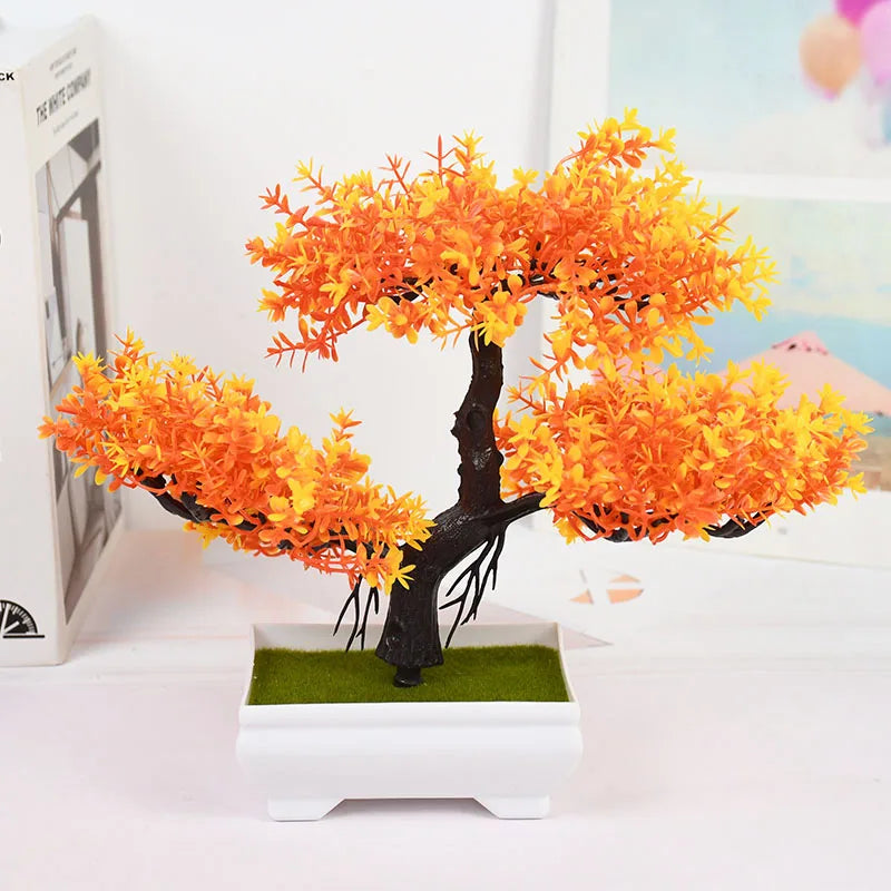 Plantas Artificiais Bonsai (Vaso Pequeno  de Árvore)