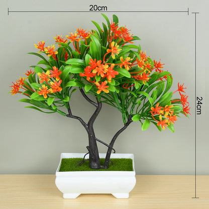 Plantas Artificiais Bonsai (Vaso Pequeno  de Árvore)