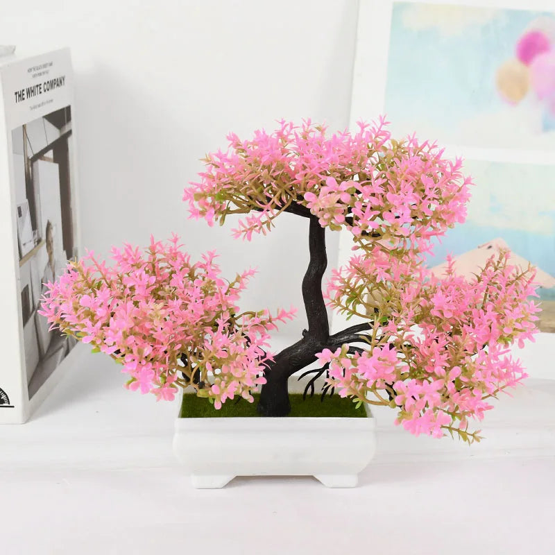 Plantas Artificiais Bonsai (Vaso Pequeno  de Árvore)