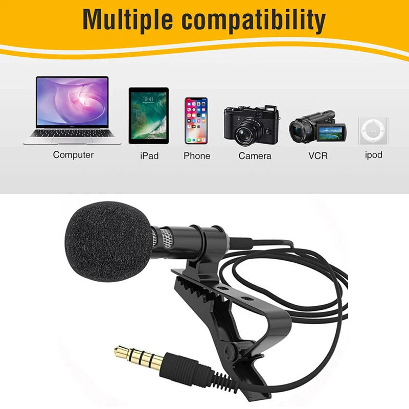 Mini Microfone Externo com Fio