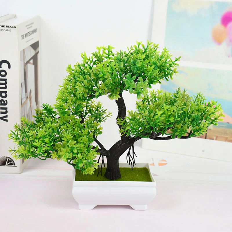 Plantas Artificiais Bonsai (Vaso Pequeno  de Árvore)